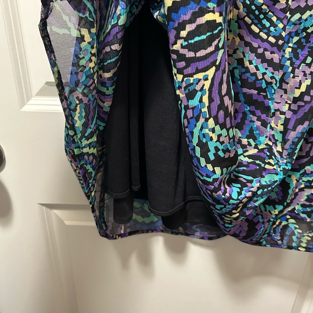 Multi-color Print Skirt Maggie Barnes 1X - Picture 4 of 5
